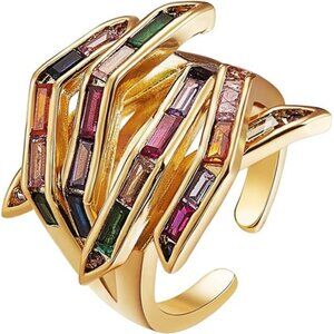18K Gold Plated Hand Finger Cuff Ring
